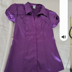 ☆FinalDrop☆ Purple Satin Top